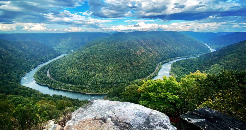 View of river in West Virginia